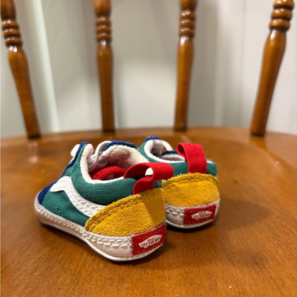 Vans Kids Sneakers in Green, Yellow, and Red